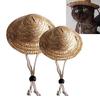 Nowość Letnia regulowana czapka dla psa Outdoor Słomkowy kapelusz Puppy Small Cat Sunhats