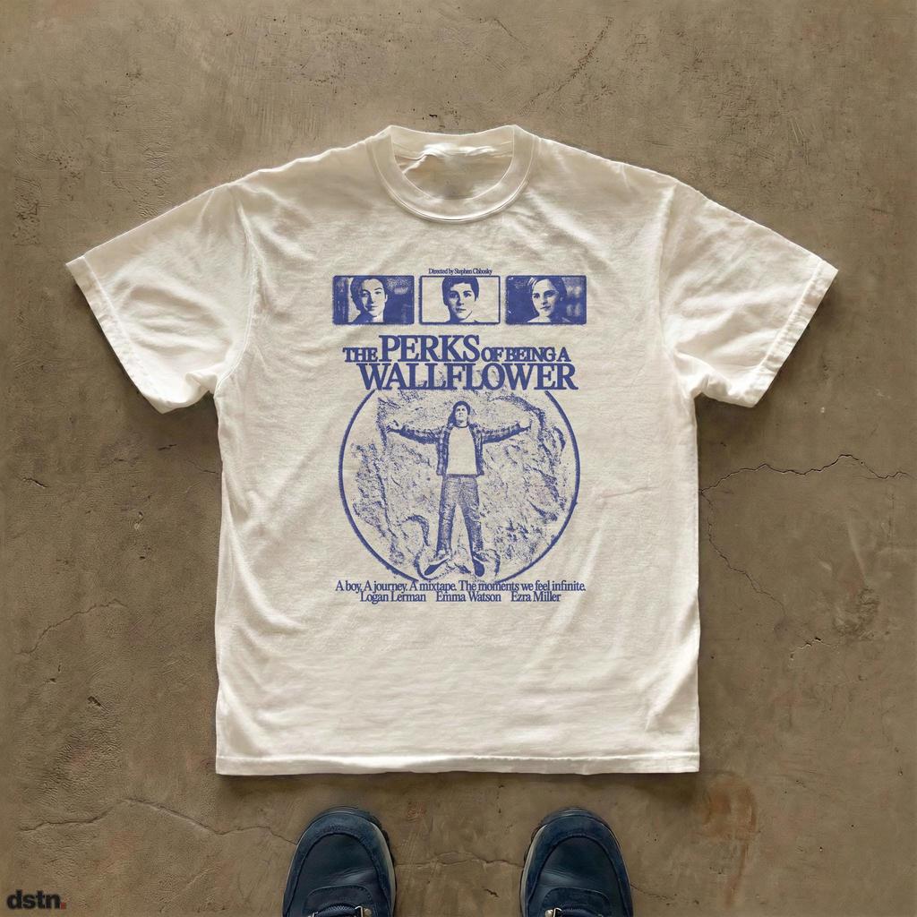 2026 Retro The Perks of Being A Wallflower T-shirt Classic Movie Quote Graphic Tee Vintage Oversized Y2k Men Women Heavyweight Cotton Short Sleeve