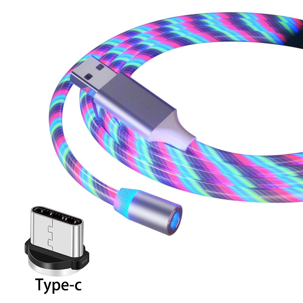 LED Flowing Magnetic Charging Cable Light Up Shining Phone Charging Cable