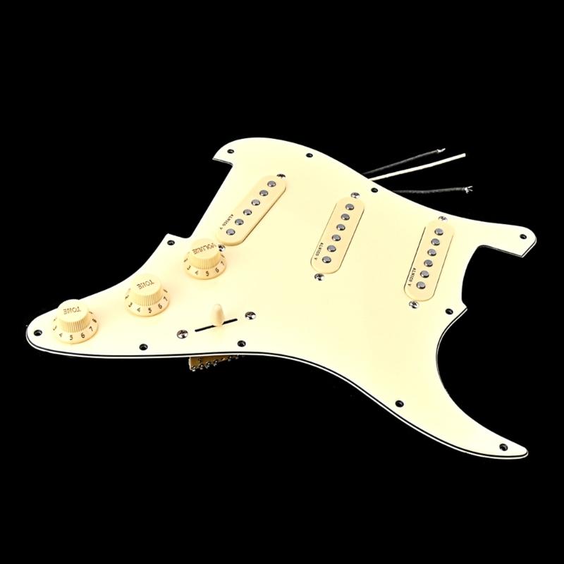 Loaded Prewired Pickguard 11 Holes Electric Guitar Single-Coil Pickup Pickguard Prewired Scratch Plate Replacement