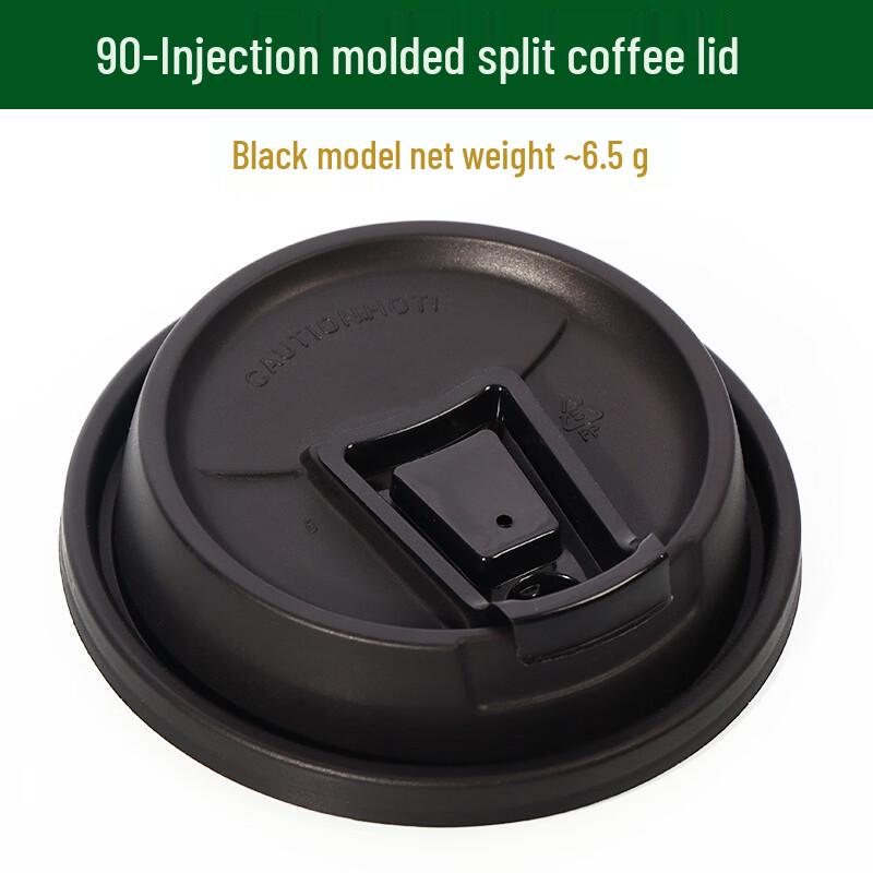 Lantuan Disposable Kraft Paper Double Wall Cups with Black Lids