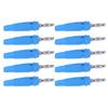 10pcs Set 4mm Banana Plug Socket Terminal Connector for Welding Machinery Charging GeneratorsBlue