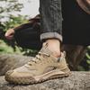 Men's Sports Running Gray Jogging Shoes Casual Sports Shoes Outdoor Breathable Mesh Flat Bottom Light Shock-absorbing Tennis