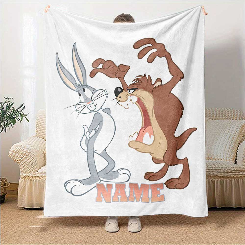 Warner (34) Customize Your Name Blanket Cozy Personalized Blanket Soft & Cozy Great for Bedding Picnics Nap Living Room Four Seasons Multipurpose