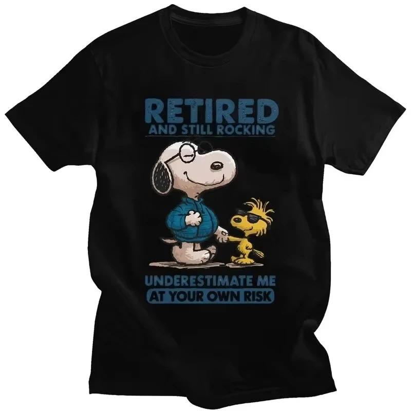 Aranyos Rajzfilm Snoopy Pólók Nőknek Férfiaknak Pamut Rövid Ujjú Utcai Ruházat Y2k Túlméretezett Szabadidős Póló Női Férfi Alkalmi Ruházat Felső