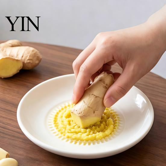 Keramik-Lebensmittelreibe Knoblauchreibe Teller, Manueller Ingwerstampfer für die Küche, Rutschfeste Reibschale Chili und Nüsse, Küchenreibe Püree Paste
