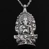 Colar Corrente Pingente Ganesha Hindu Cabeça de Elefante Vintage Retro Unissex Homens Mulheres Moda Gótico Amuleto Talismã Joia Presente de Festa Rico Próspero