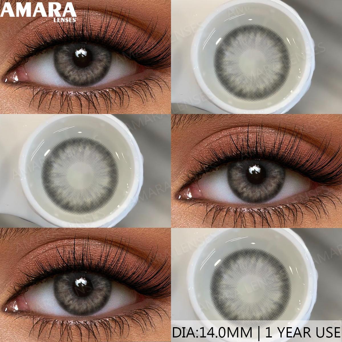 

AMARA 1Pair Цветные контактные линзы WUSU Мягкие линзы Красота Линзы для глаз Темно-синие цветные контактные линзы Косметика для глаз Годовое использование