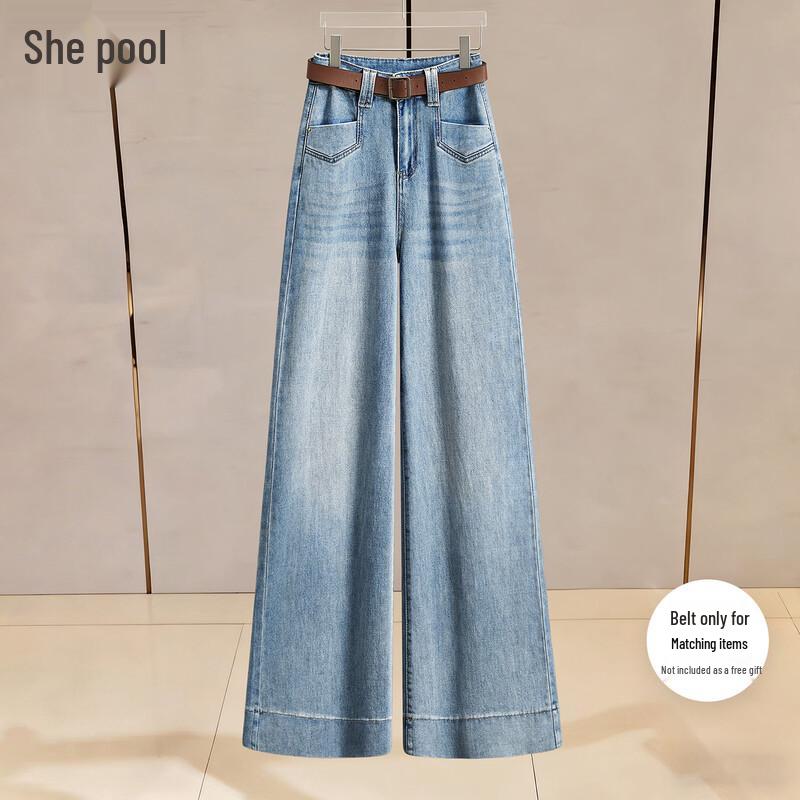 Women s High-Waisted Tencel Loose Fit Jeans S