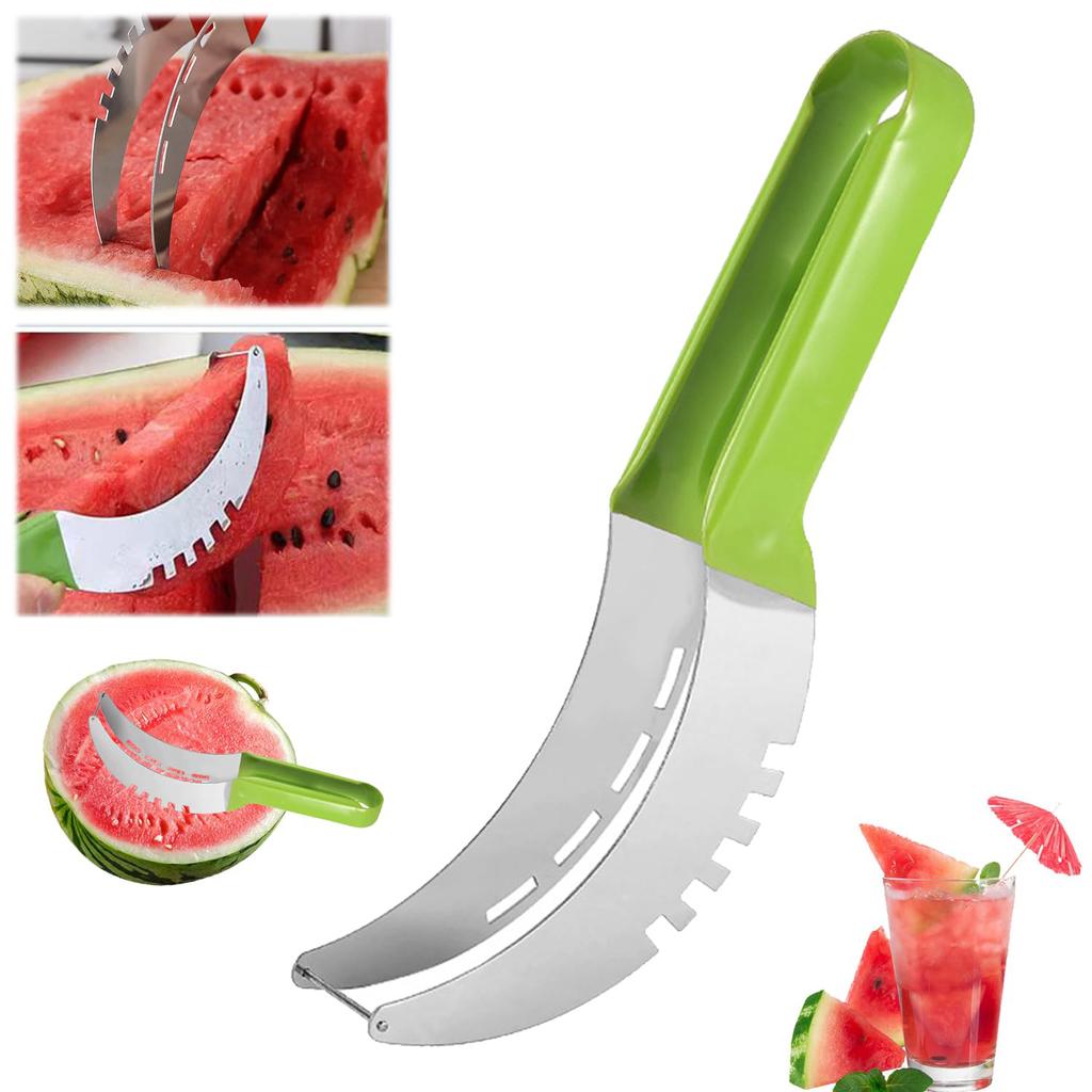 Watermelon Slicer Cutter - Stainless Steel Melon Cutter -Watermelon Cutter Slicer Tool -Watermelon Cutting Fork - Multifunctional Fruit Fork