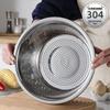 European Style 304 Stainless Steel Basin and Strainer: Vegetable Washing, Draining, Kitchen Rice Filter Basket