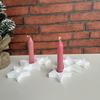 Unique Star Candle Holders Silicone Mold Convenient Silicone Mold For Crafting A Trio Of Interlinked Star Candle Stands