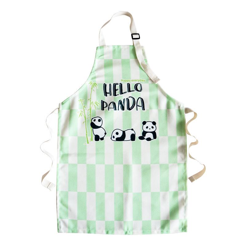 Neck Thick Canvas Printed Panda Series Children s Apron