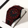 Trendlijn Horloge Stripfiguur Student Twee Dimensionaal Kwarts Horloge Kunst Design Persoonlijkheid Horloge Trend Horloge