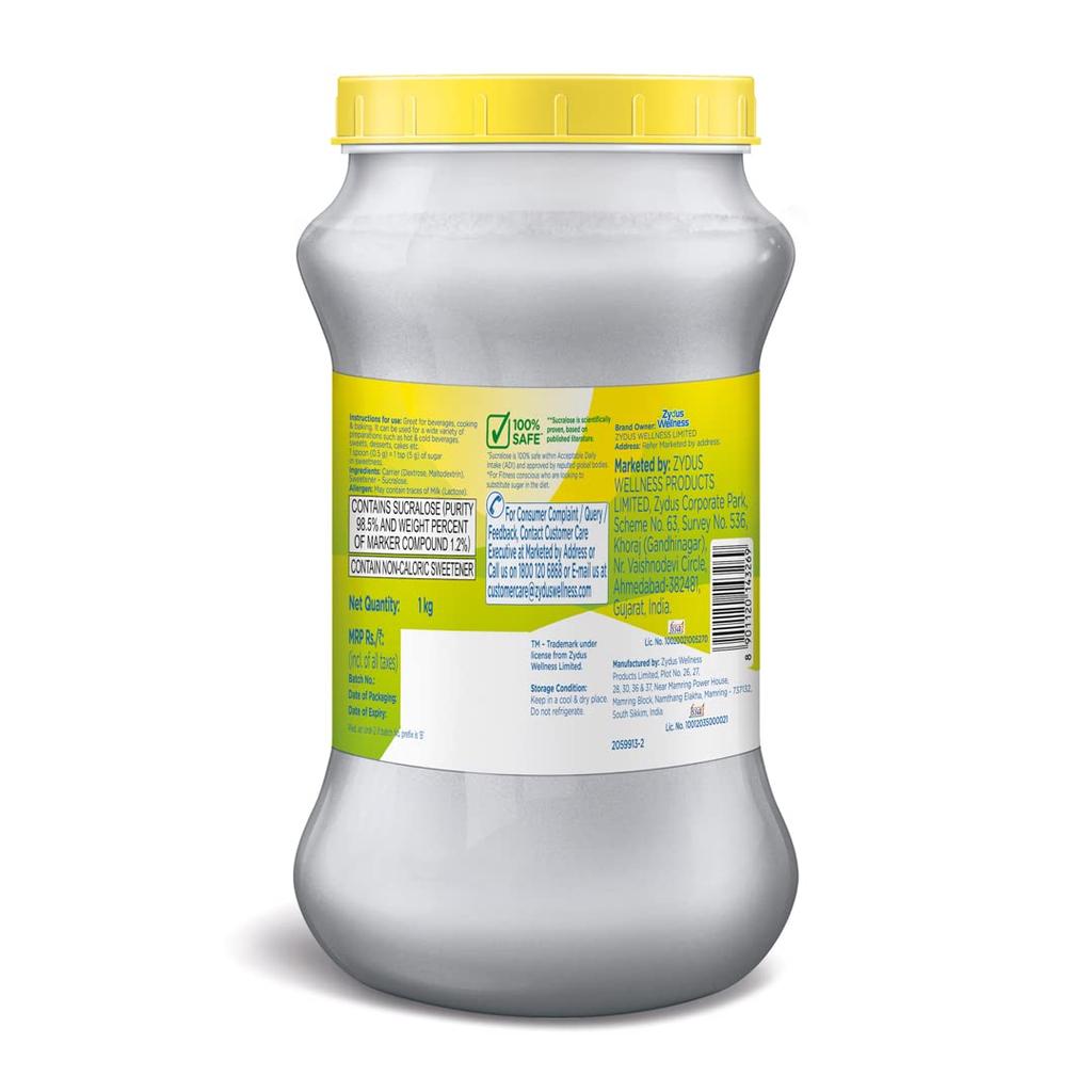 Sugar Free Natura 1Kg Jar Zero Calorie Sweetener for Baking, Cooking, Hot & Cold Beverages, Pack of 1
