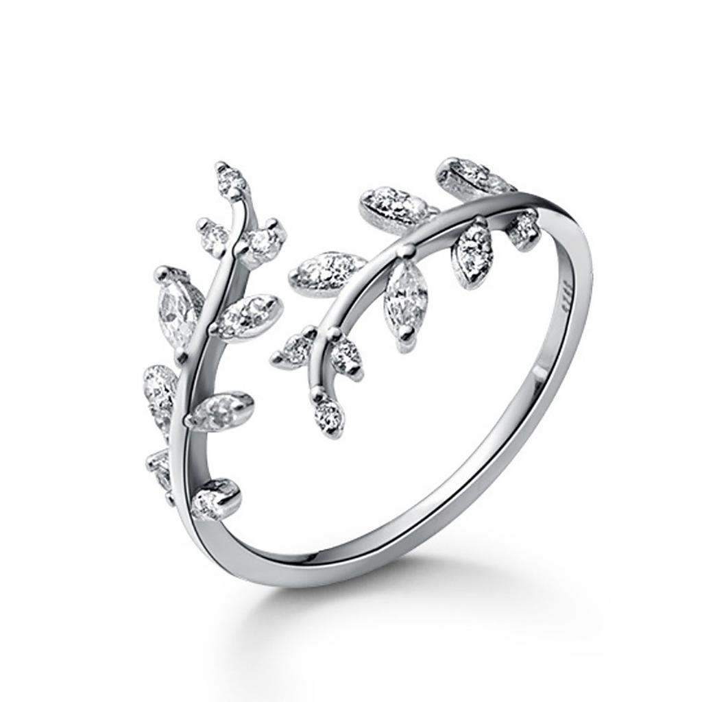 Ladies Fashion Temperament Open Zircon Ring Holiday Commemorative Gift