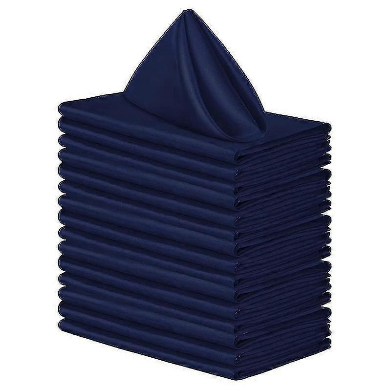 20pcs 17inch Square Dinner Cloth Napkins, High-density Imitate Silk Cloth Napkin,soft Smooth Fabric Satin Napkin - DD