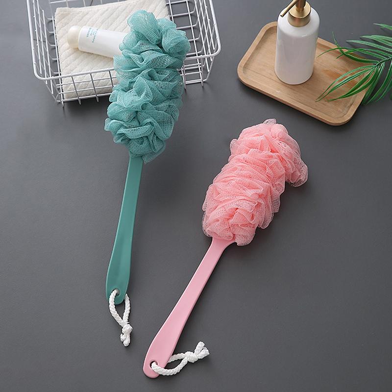 Long Handle Back Brush Body Scrubbers Shower Hanging Body Brush Sponges Soft Mesh Bath Shower Brushes Bath Accessories For Adult