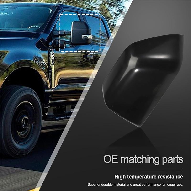 Side Mirror Cover Cap For Ford F250 F350 F450 F550 2017-2024 Rearview Mirror Cover Replace HC3Z-17D743-AA HC3Z-17D742-AA
