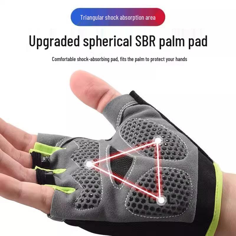 Unisex Half Finger Cycling Gloves with Silicone Grip for Shock Absorption, Anti-Slip, Ideal for Summer, Fishing, and Mountain Climbing.