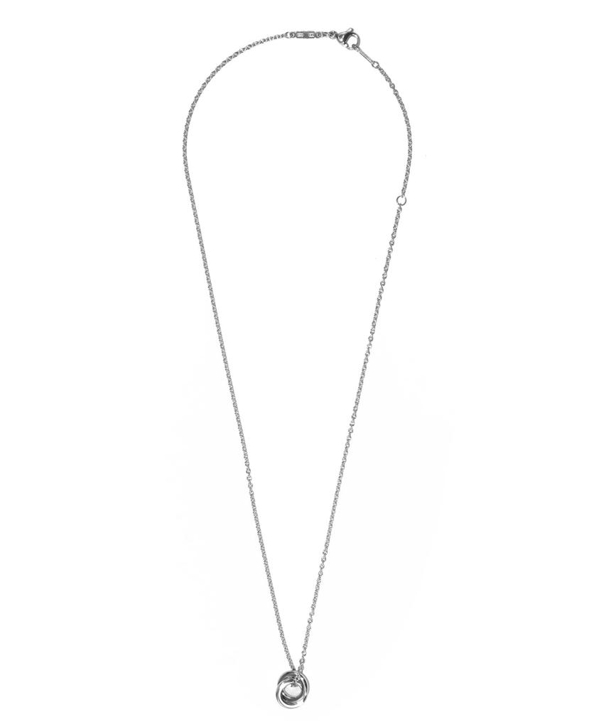 Lion Heart Double Ring Pair Necklace with Surgical Stainless Includes Direct Box and Shopping Bag LH-1 Diamonds, Steel,