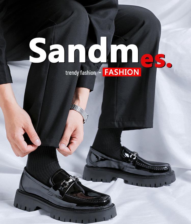 Men's Round Toe Patent Leather Shoes for Business, Formal, and Wedding.