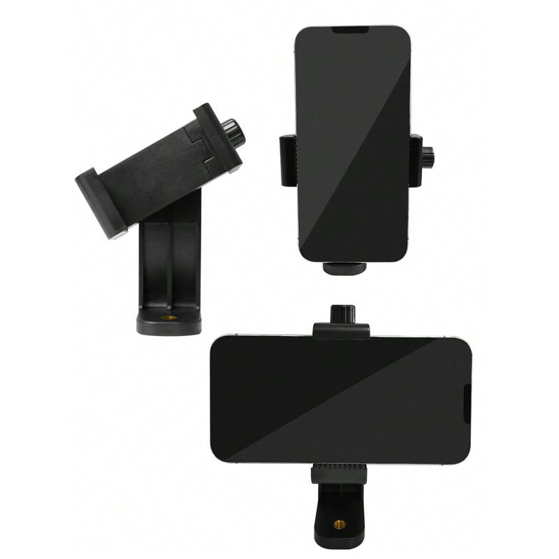 360 Degree Mobile Phone Universal Clip Compatible For iphone Tripod Mount With 1/4 Screw Cellphone Holder Desk Tripod Adapter
