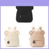 Plush Bear Eared Childrens Backpack With Embroidered Letters For Daily Use