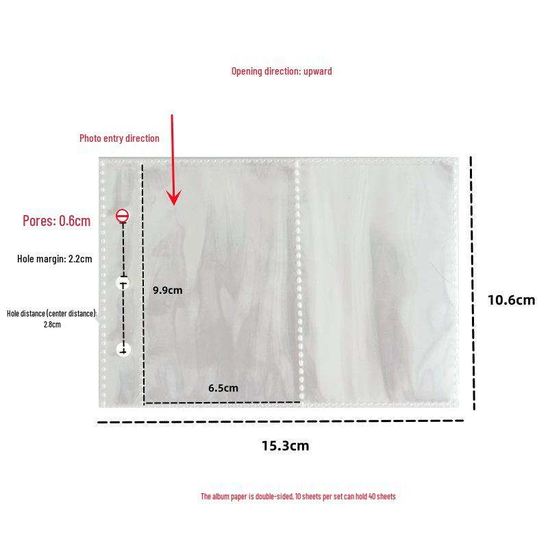 Korean Minimalist Denim Heart Photo Album A5 3-Hole Notebook Binder