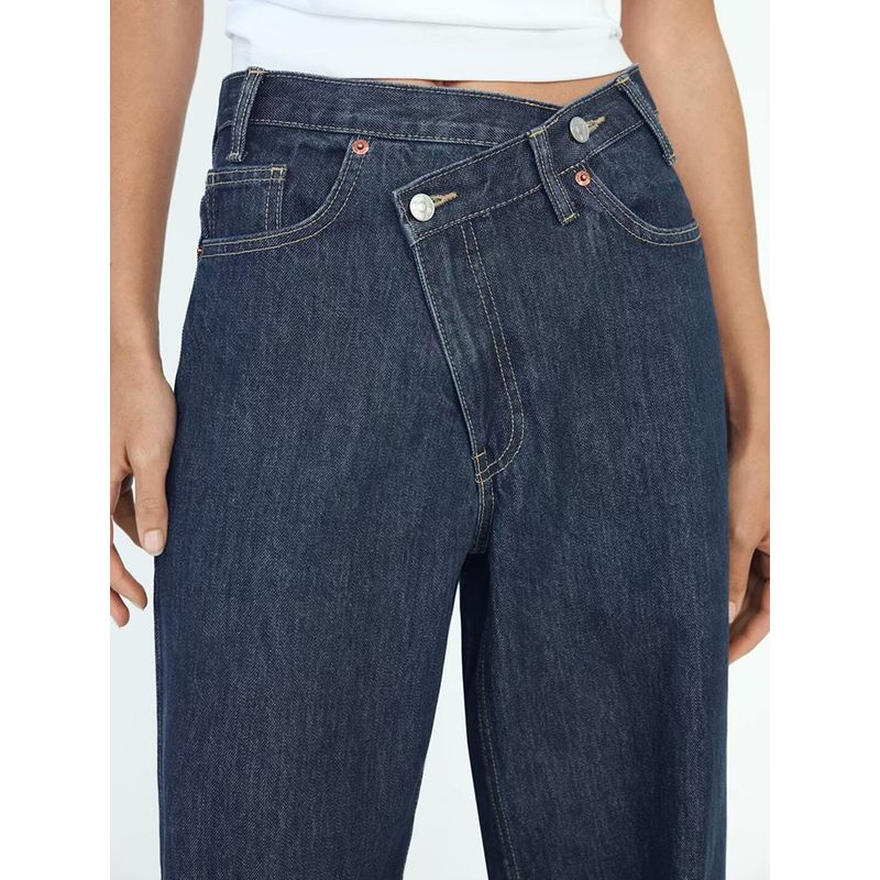 Za2024 Autumn New Women's Clothing Basic Style Easiest for Match High Waist Wide Leg Straight Wide Leg Denim Pants 8197232