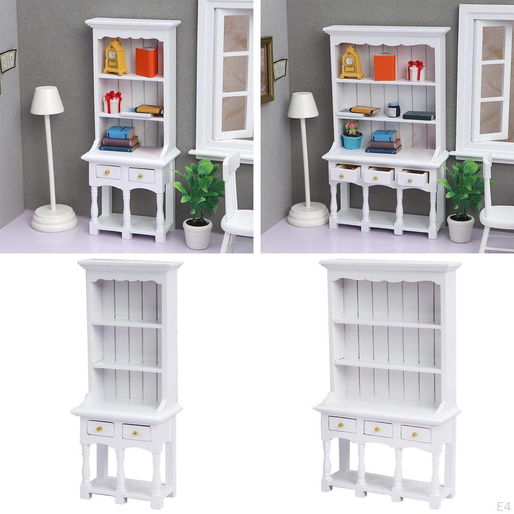 1:12 1/12 Miniature Cupboard Bookcase Dollhouse Furniture Adults Playset