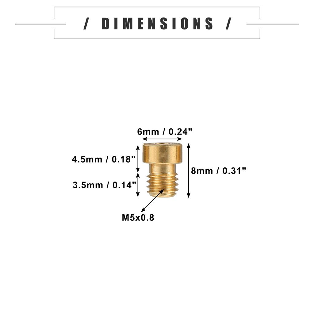 Motoforti Universal Motorcycle Carburetor Jet Main Jet Nozzles 75 78 80 82 85 88
