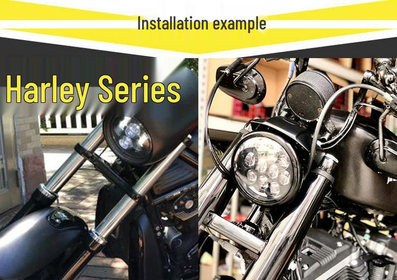 5.75" LED Headlight for Harley X48, XL883R/L 750, Dyna, Benelli 400 Motorcycles & Scooters - Off-road Compatible