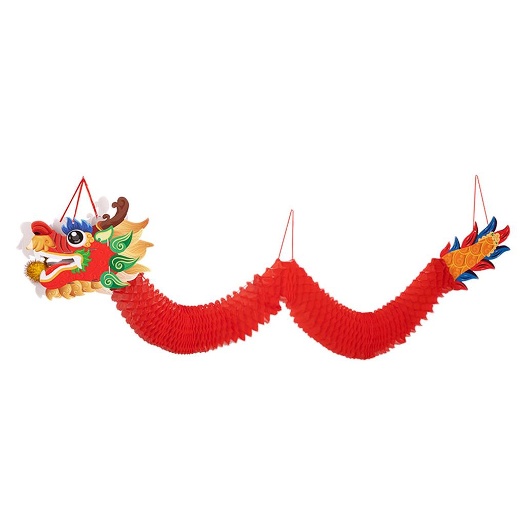 Dragon Garland Decoration Supermarket Chinese New Year Hanging Ornament Pendant for Office Party Housewarming Wedding Celling