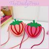 Strawberry Shaped Mini Shoulder Bag With Cute Pattern For Daily Outings School
