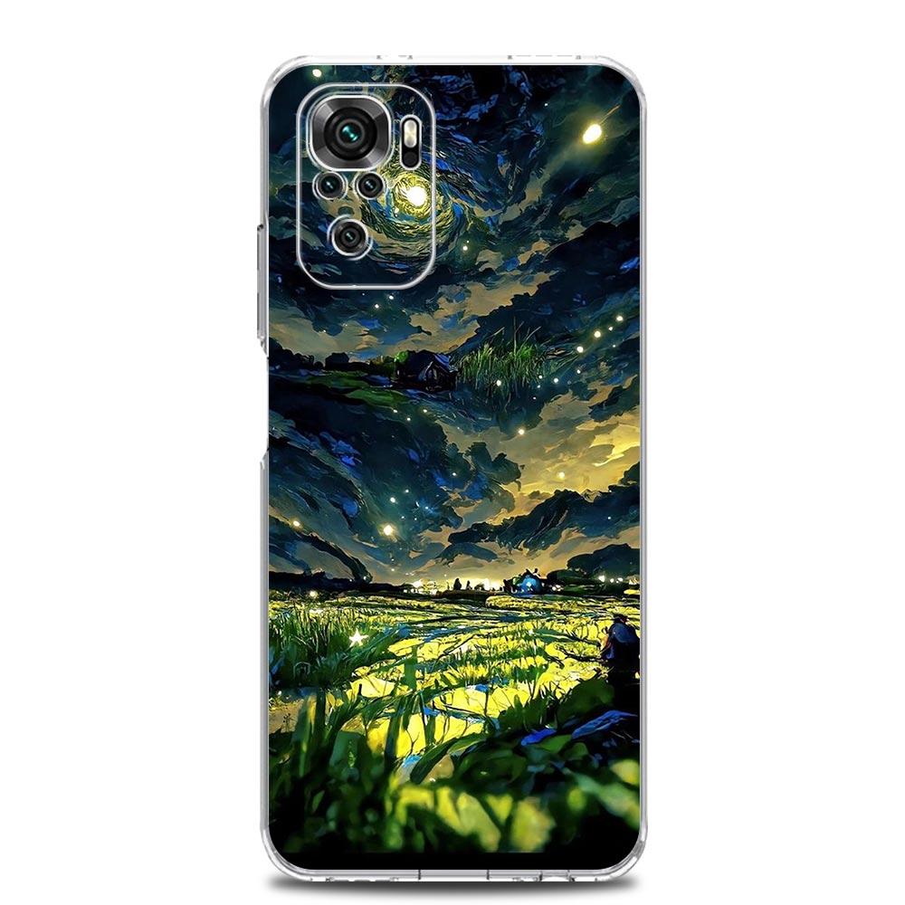 INS Japan Sunset Scenery Clear Phone Case For Xiaomi Redmi Note 12 5G 9S 9 8 10 11 Pro+ 9T 8T 10C 9C 9A 7 Pro Soft Back Cover