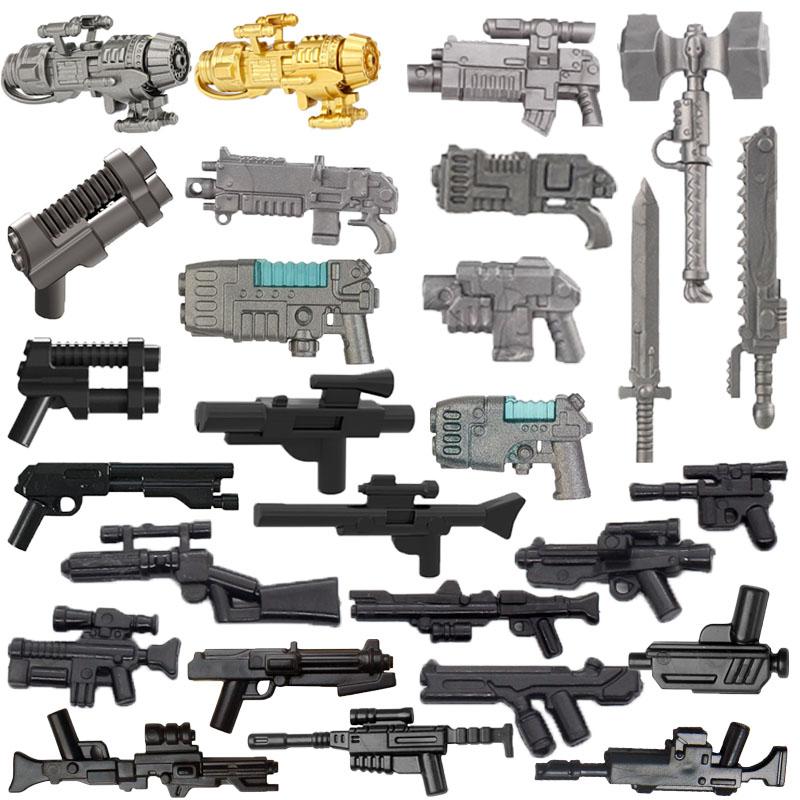 MOC War Building Blocks Movie Characters Soldier Weapons Accessories Rifle Heavy Demolition Pistol Mini Brick Gift Toy X018 DIY