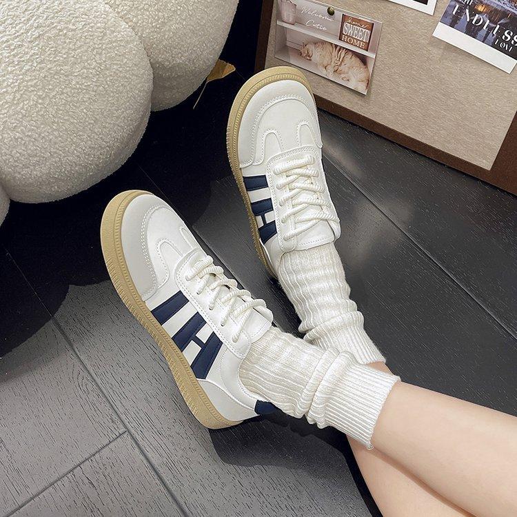 Fashion Casual Little White Shoes New 2025 Women's Flat-bottomed Classic Retro Sports Shoes Student Lace-up Low-top Board Shoes