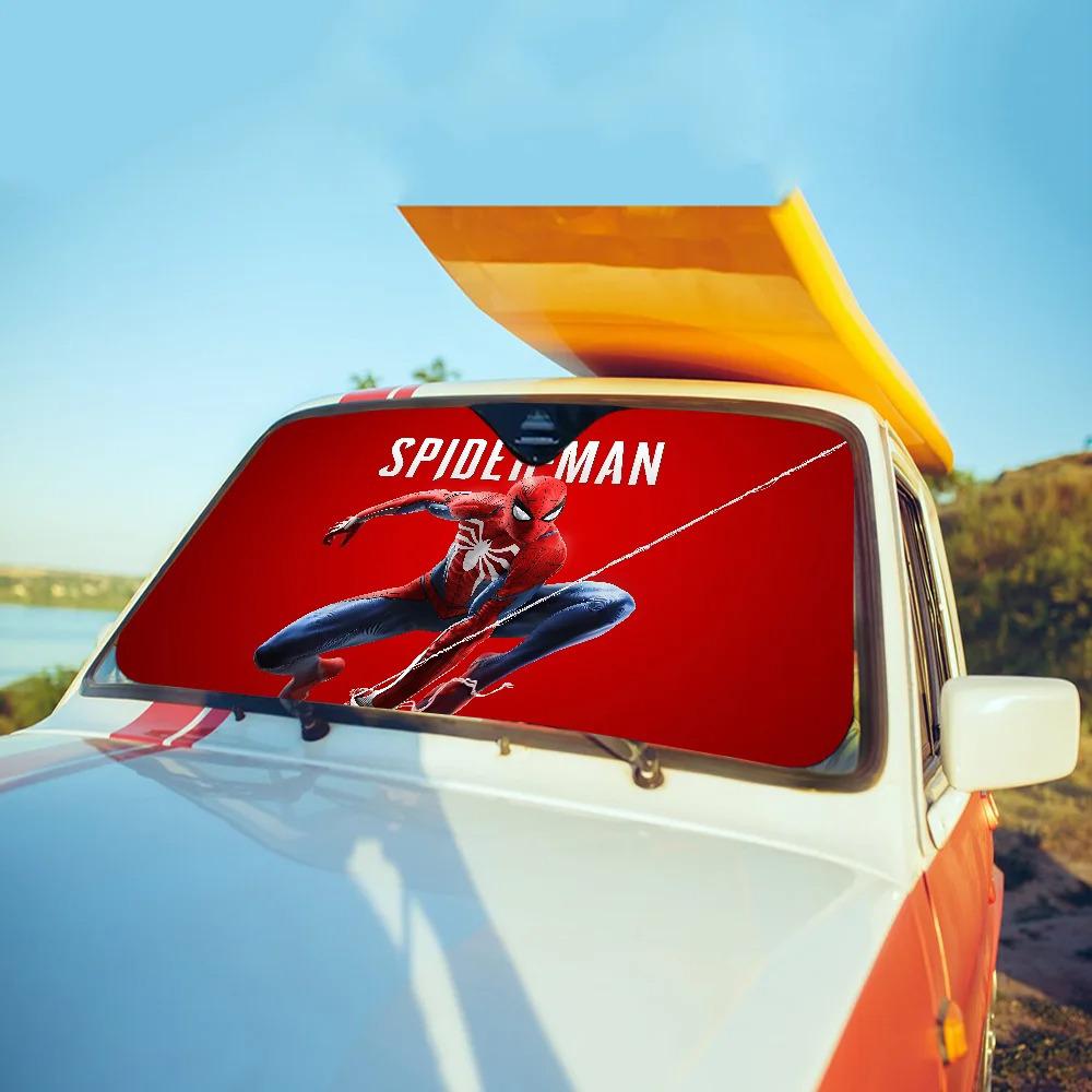 SpiderMan Car Sunshade: Windshield Heat Insulation & Sun Protection