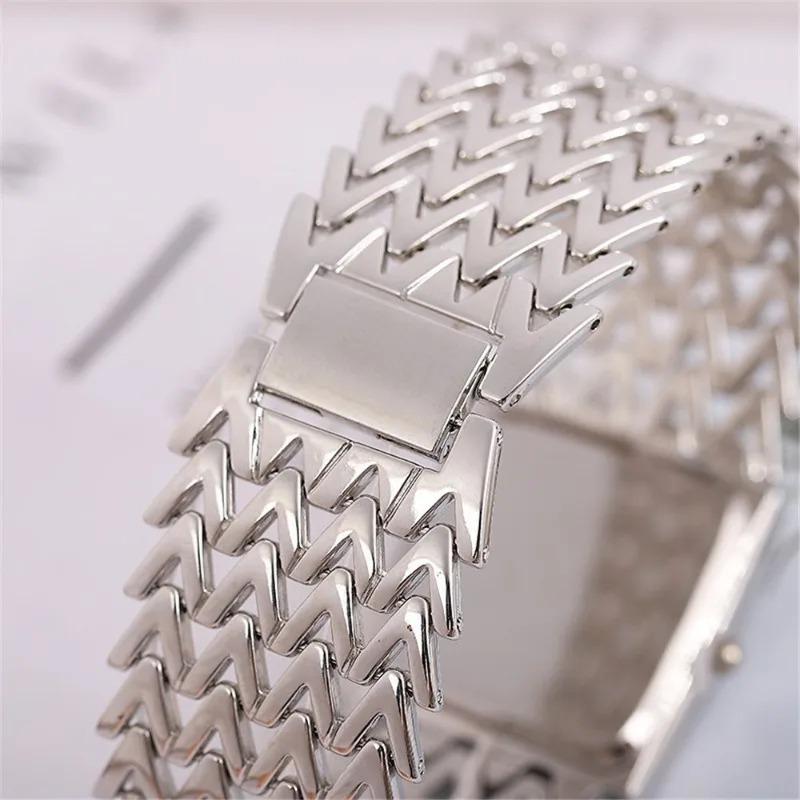 Fashion Brand Luxury Watch Women Square Stainless Steel Bracelet Watches Temperament Ladies Quartz Wristwatches Reloj Mujer