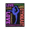 Love Gymnastics Fleece Throw Home Decor Soft Cozy Blanket Bed Couch Sofa for Girls Boys Teens Blanket 50"X40"