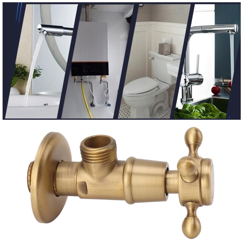 Brass Angle Stop Valve Retro Thickened Cold Hot   Valve Explosion Proof Water Shut Off Valve