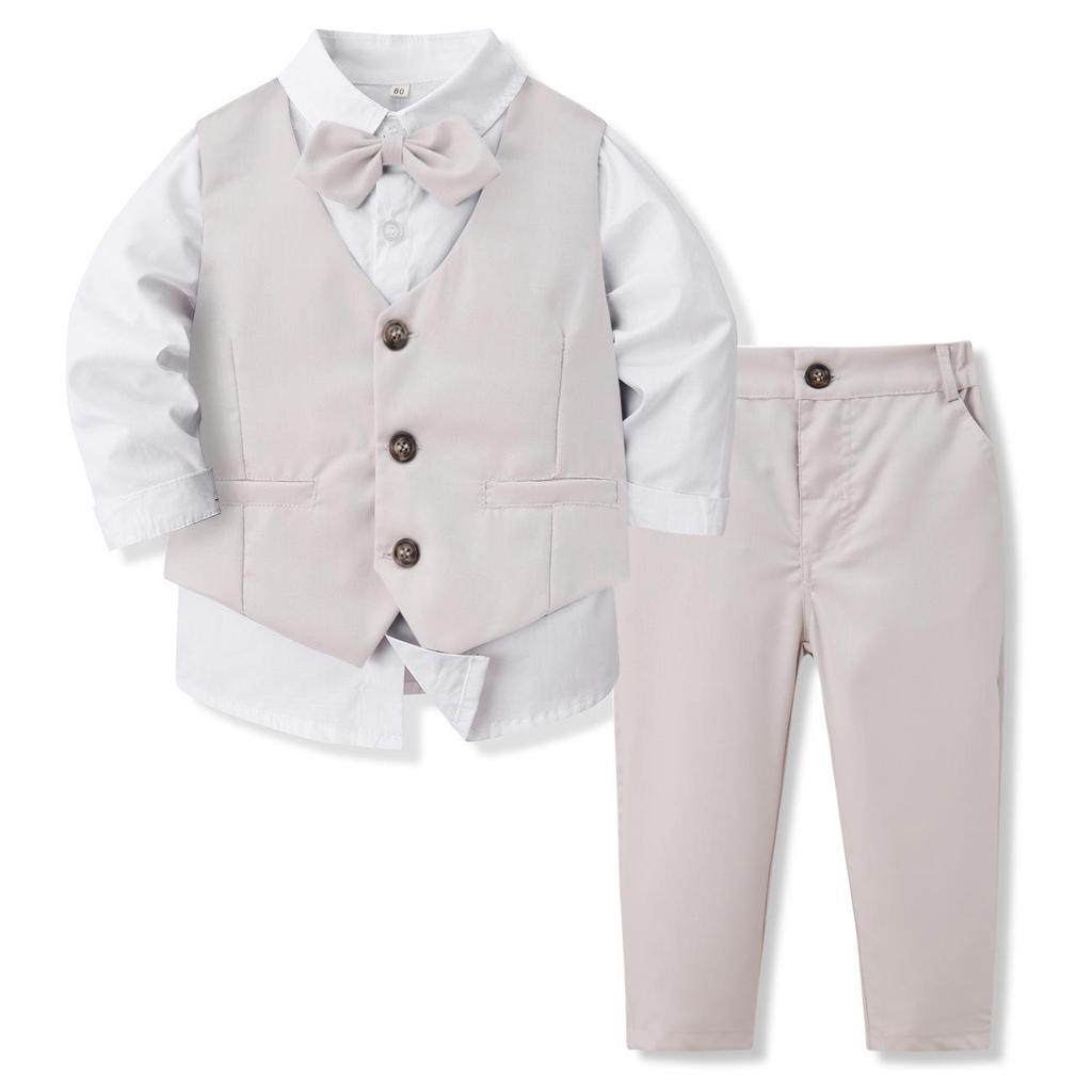 European & American Style Boys' Gentleman Vest & Bow Tie Party Set