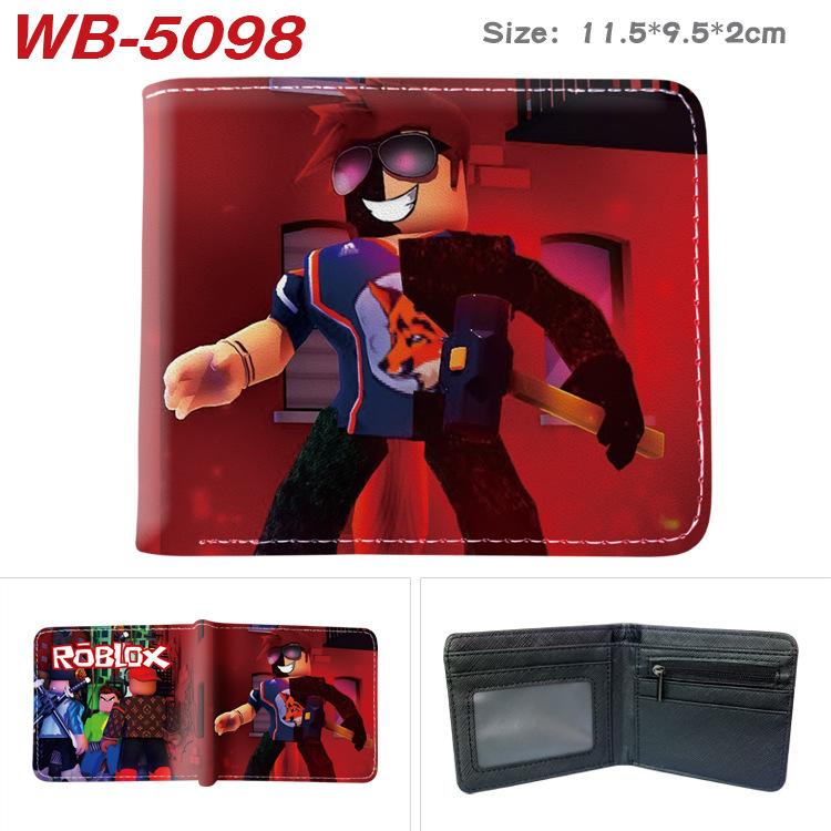 ROBLOX Game Peripheral Wallet Cartoon Print Short Fold Card Holder Unisex Coin Purse Leather 1pcs