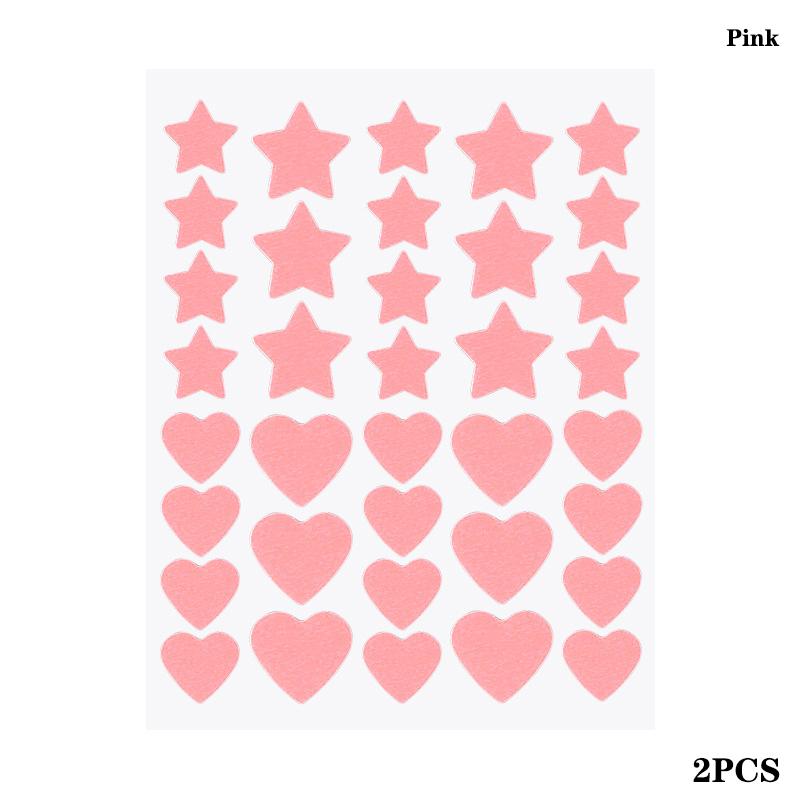 72/80 Pièces Coloré Mignon Étoile Forme de Cœur Autocollant Traitement Acné Invisible Couvre Acné Patch Bouton Soin de la Peau