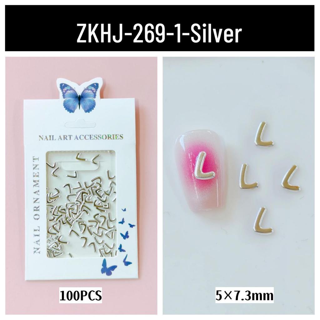 Nail Art Decorations: LOVE Letters, Hearts, Flowers, Metal Alloy Hollow Designs for DIY Journals
