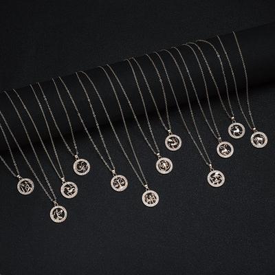 Kreativní šperky strážce hvězdný horoskop Vyhloubit Býk Váhy Choker Zvířecí Znamení zvěrokruhu Náhrdelník s přívěskem 12 Souhvězdí