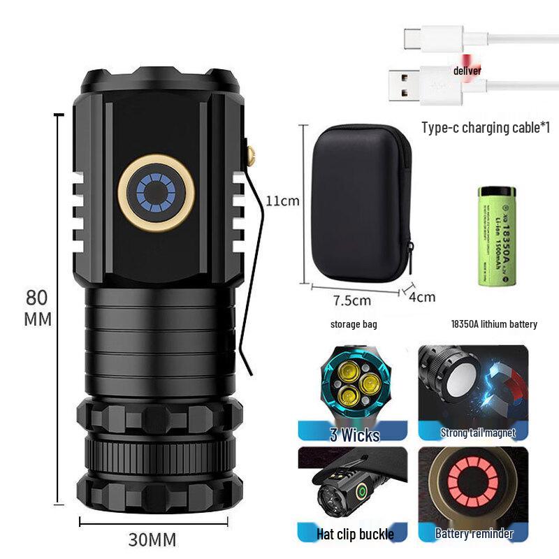 NuFeng S350 Rechargeable Mini Ultra-Bright Flashlight