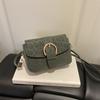 Women Fashion Simple Minimalist Design Commute Armpit Shoulder Crossbody Small Square Bag