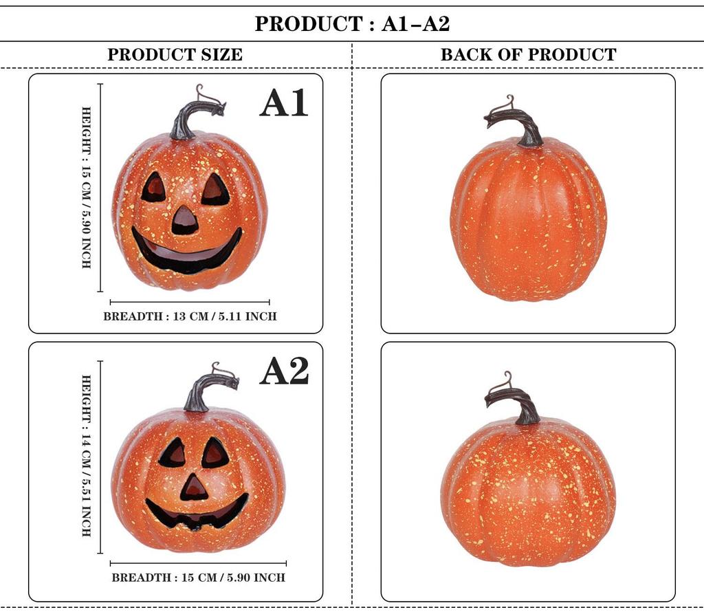 Halloween Pumpkin Decorations with Lights Vintage Halloween Light Up Table Decor for Home Office Haunt House Party